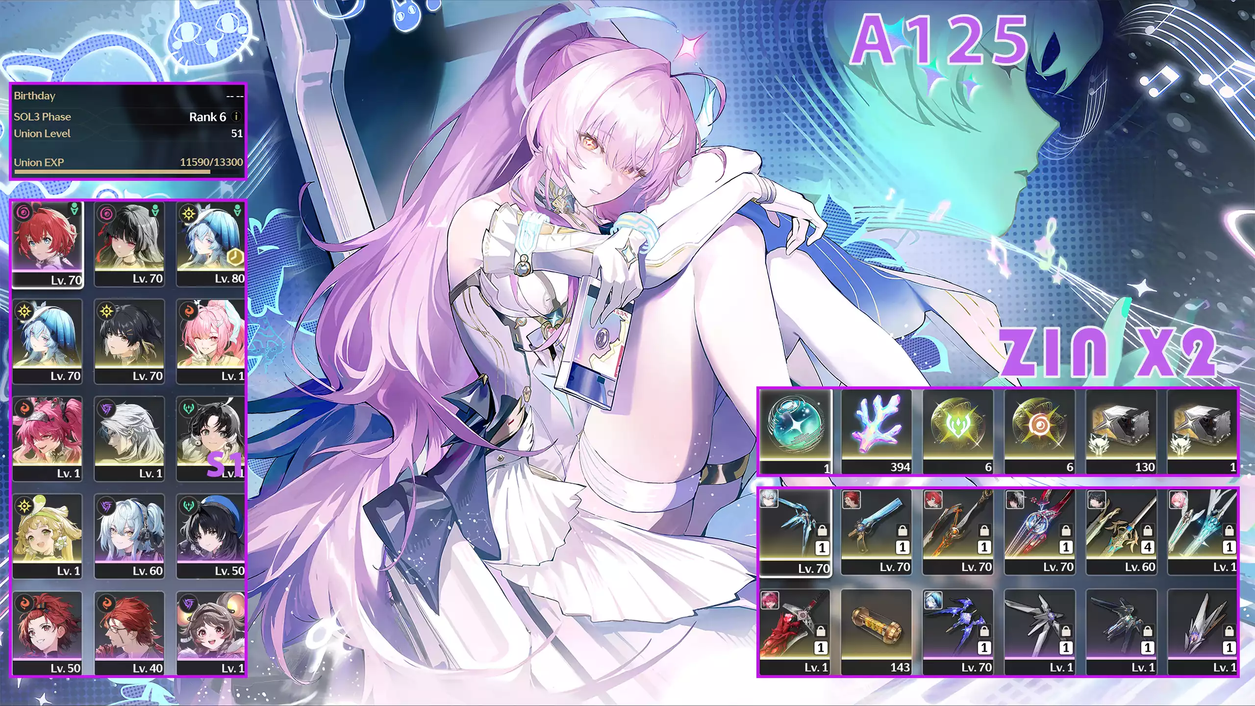 Aemeath C0R1 + Chisa C0R1 + Shore C0 + Lupa C0R1 + tran Changli